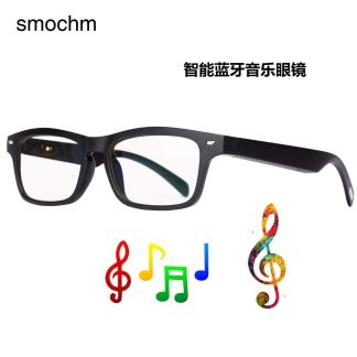 Smochm Smart Glasses With Bluetooth 5.0 Music Sunglass Blueray Blocked Lens